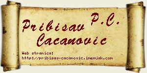 Pribisav Cacanović vizit kartica